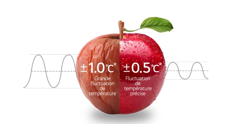 Impact du froid homogène sur une pomme